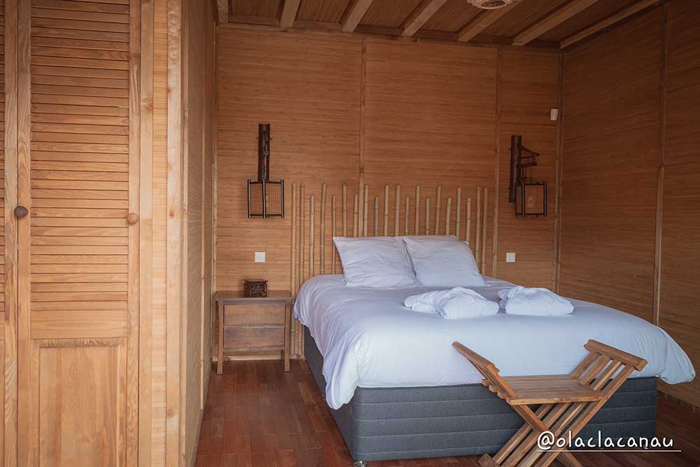 Chambres d'hôtes Ô Lac à Lacanau, chambre double standard, vue sur le lit double 160 cm